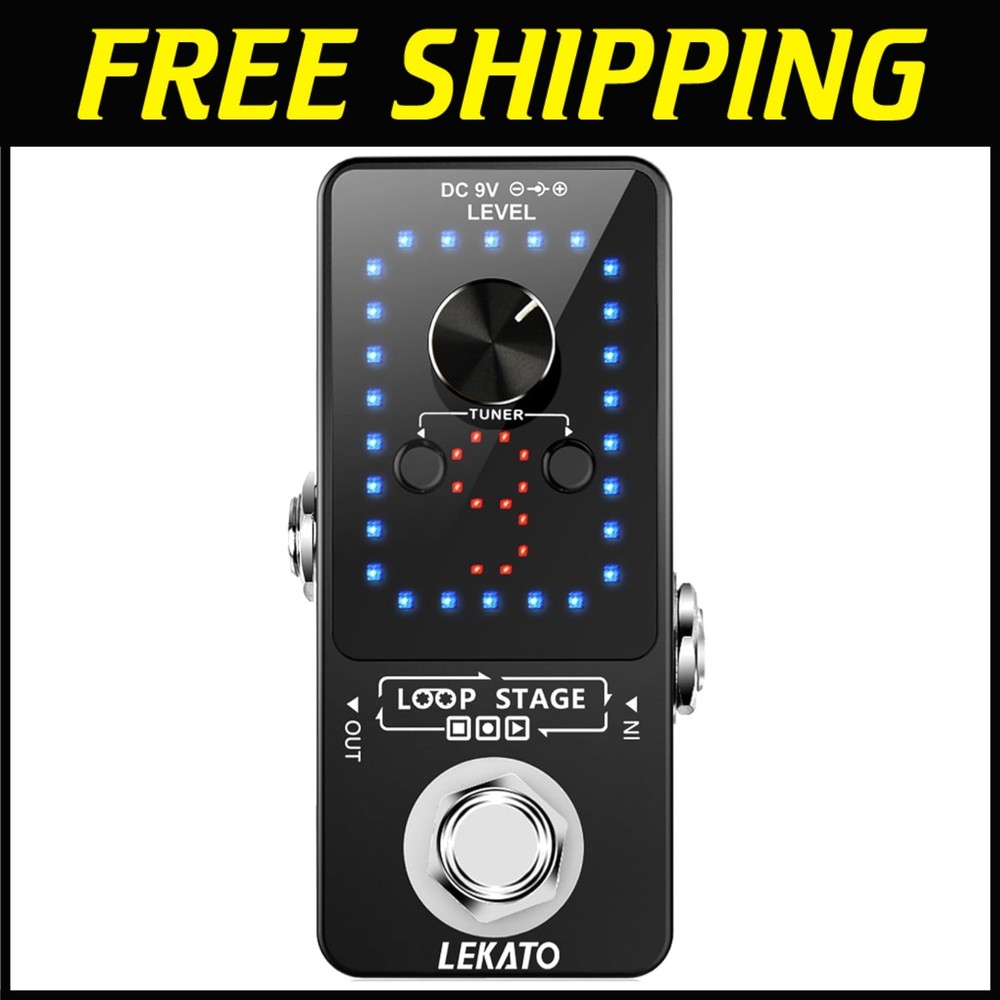 9-Loop Guitar Pedal with 40min Record Time - Black
