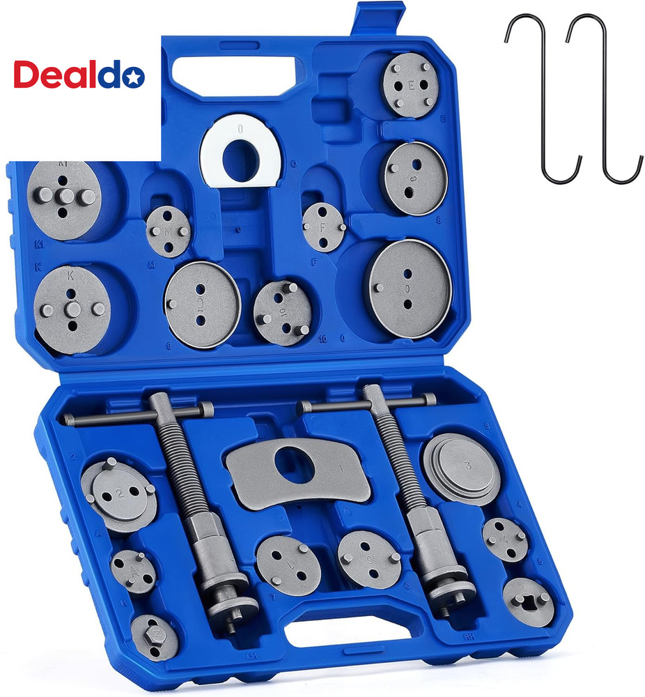 24Pc Brake Caliper Compression Tool Set, Heavy Duty Brake Piston Compressor Tool