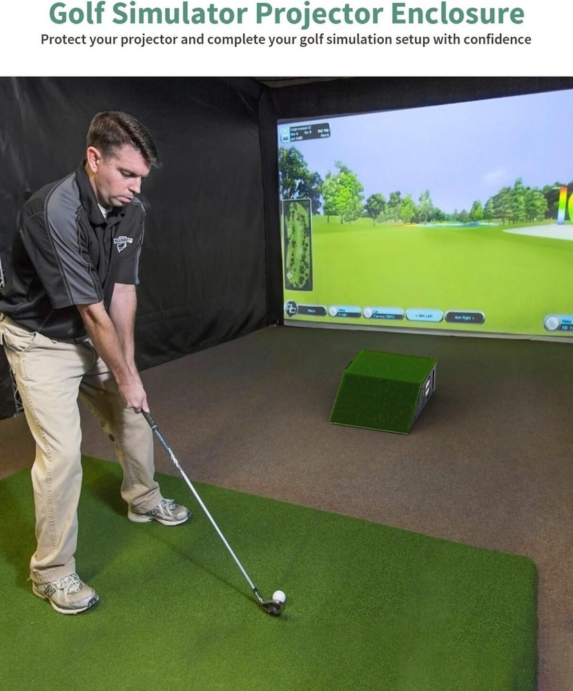 Golf Simulator Projector Cover - Floor Mounted Enclosure for Projectors with ...