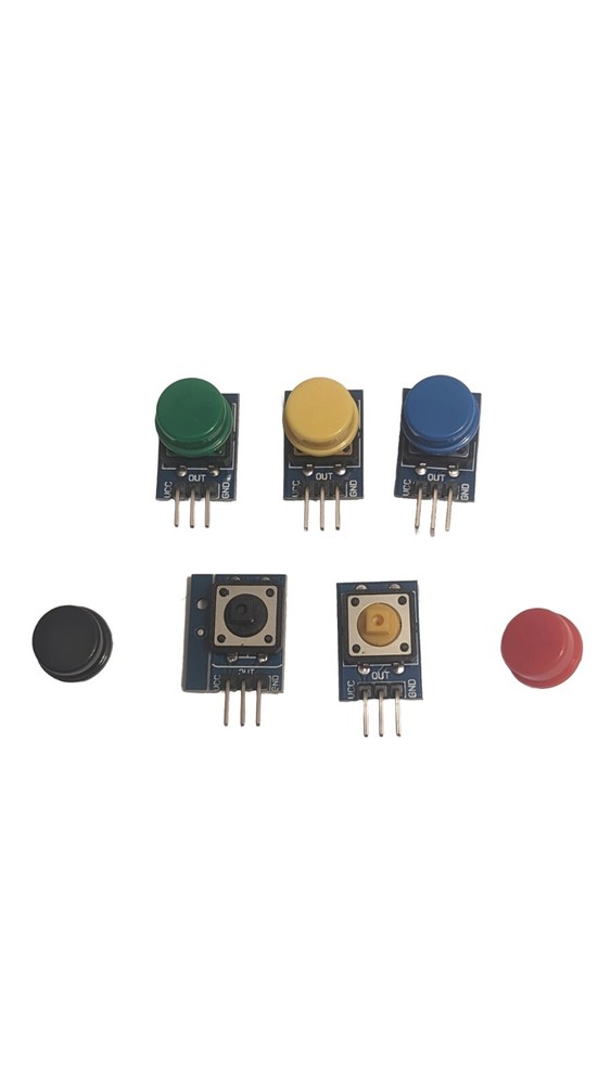 2 Sets Big Key Button Light Hat Output Module Touch Switch 12x12mm for Arduino