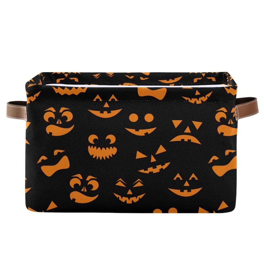 2PCS Storage Basket Halloween Cute Large Foldable Storage Bin Cube Collapsible O