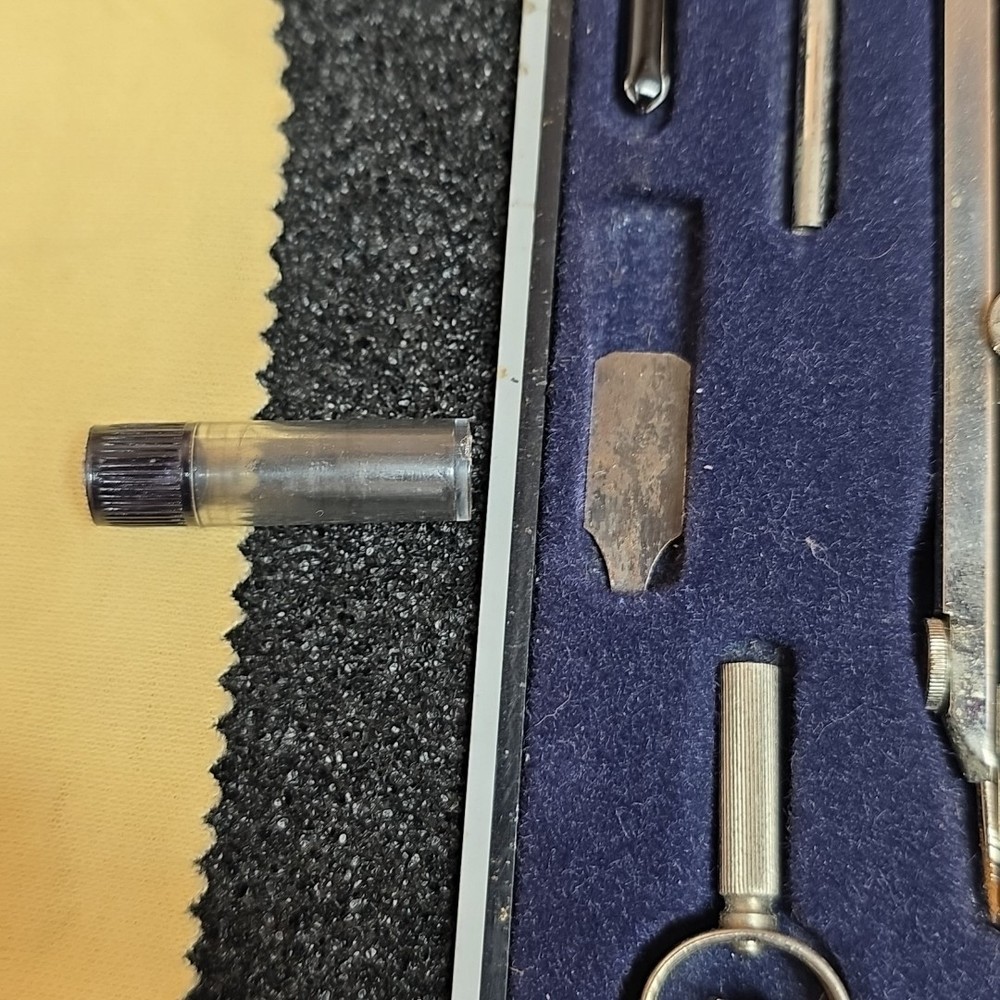 Vintage Compass Precision Instruments Drafting Set In Case #615 Made W Germany