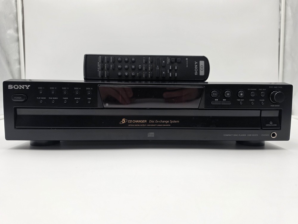 Sony CDP-CE375 5 CD Changer With Remote Tested Works