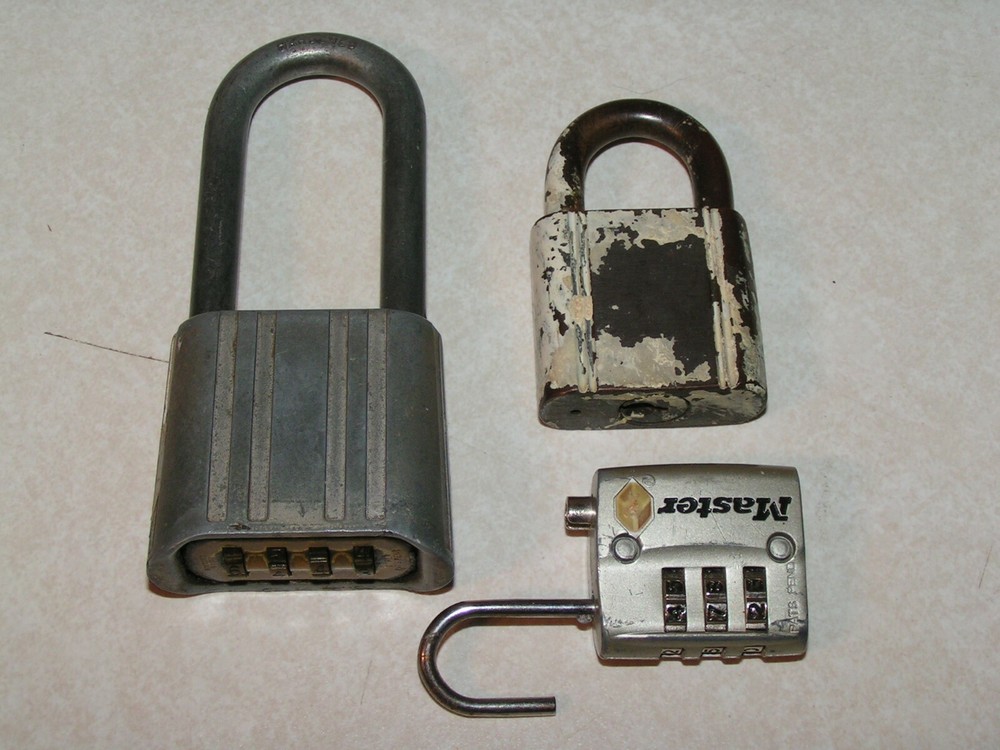 Three Assorted Locks Yale Master Two Combination All Three One Price