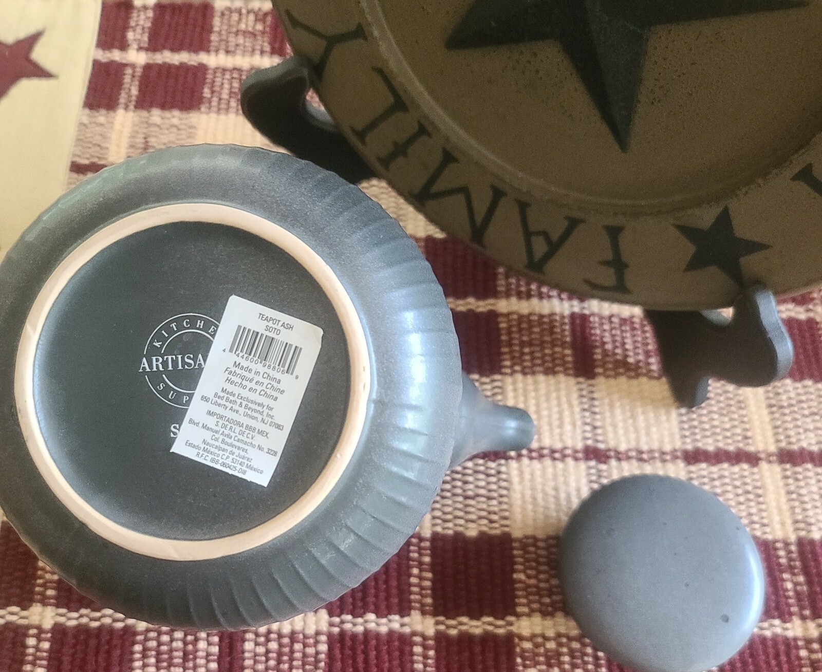 Artisanal Kitchen Supply ~ Soto ~ Teapot ~ Ash in Color ~ Stoneware