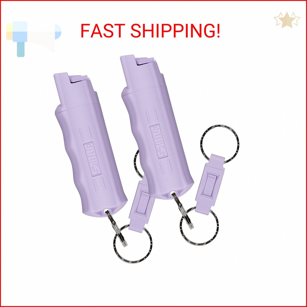 SABRE Pepper Spray - Quick Release Keychain for Easy Carry & Fast Access, Max Po