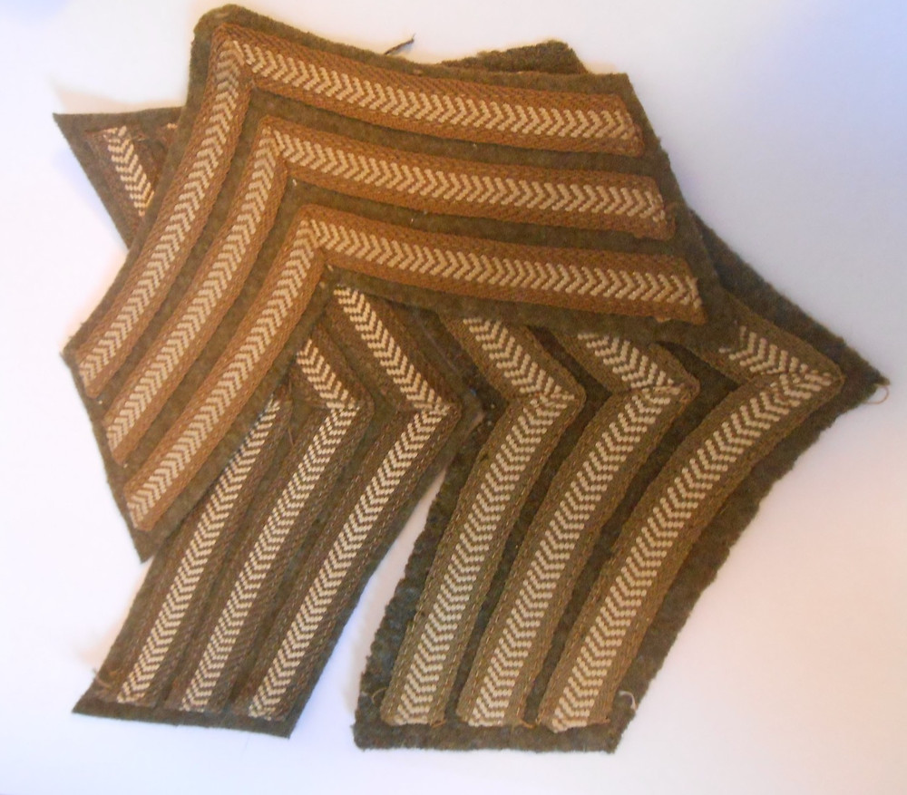 3 odd genuine    second war era  British army  sergeants stripes