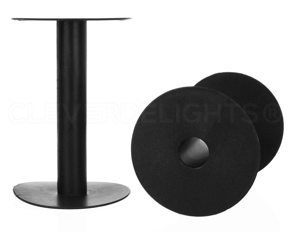 Plastic Spools - 5 1/2" x 3 5/8" - Black - 5 Pack