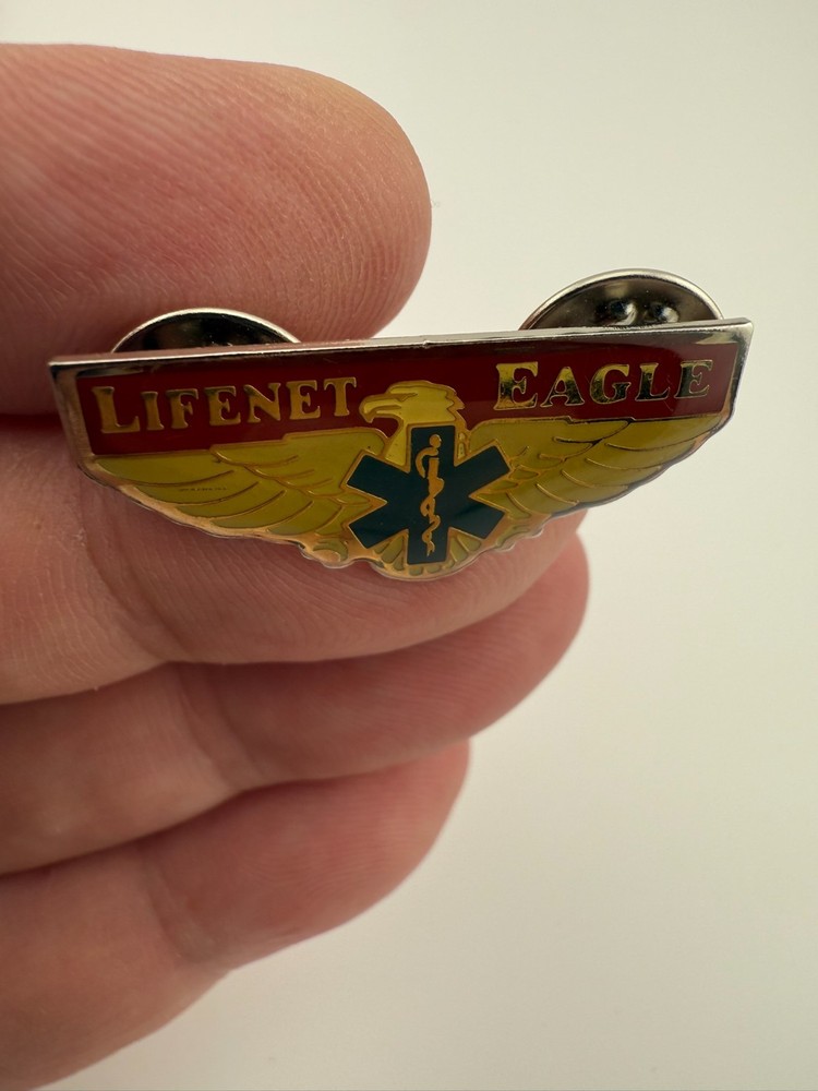 LifeNet Eagle Lapel Hat Pin - EMS - Dual Clasp