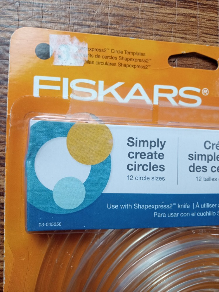 Fiskars Shape express Simply Create 3 Plastic Circle Templates