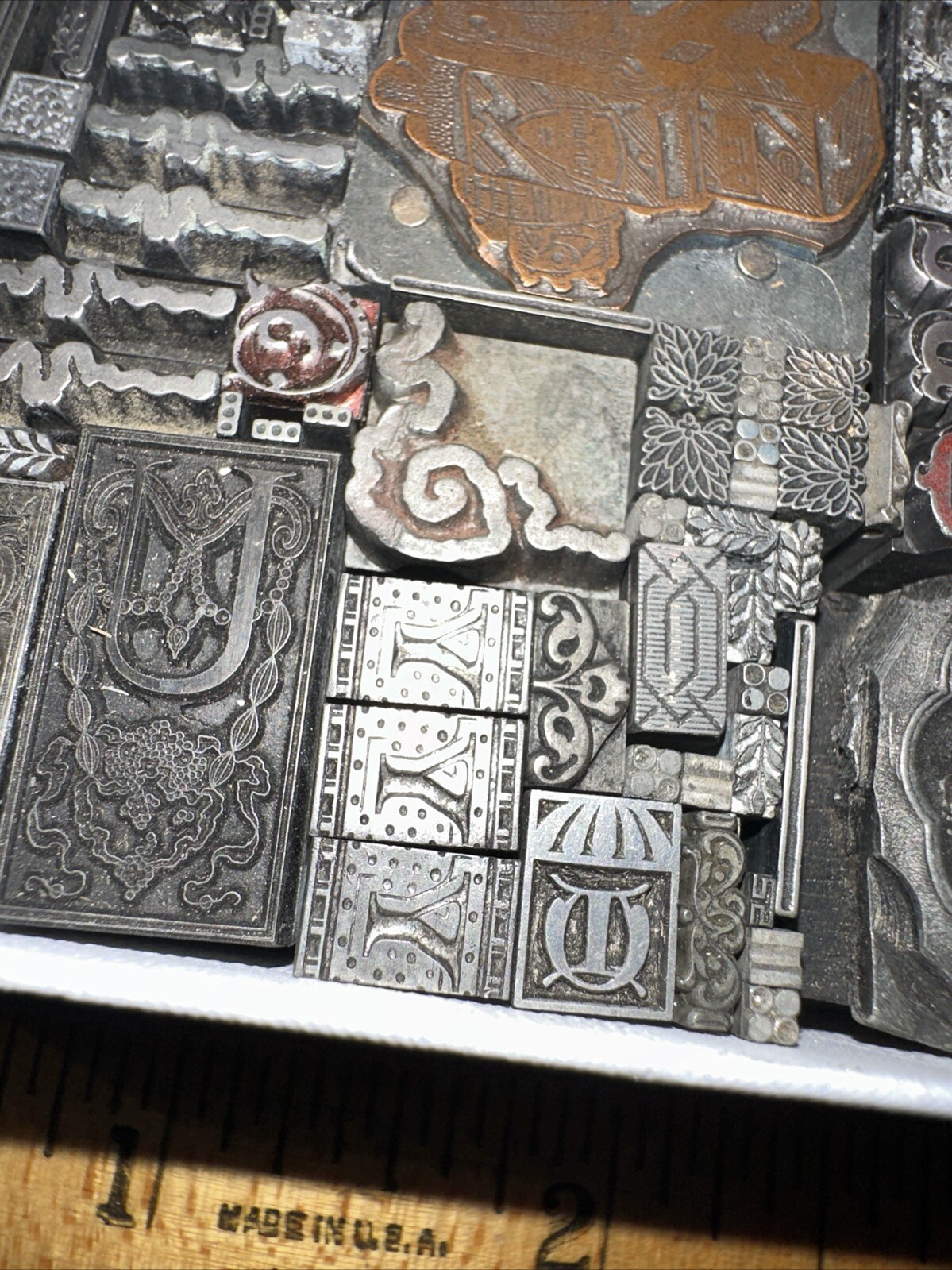 Printing Blocks Lead Ornamentals Borders Dingbats. Beautiful Variety!! #QQ