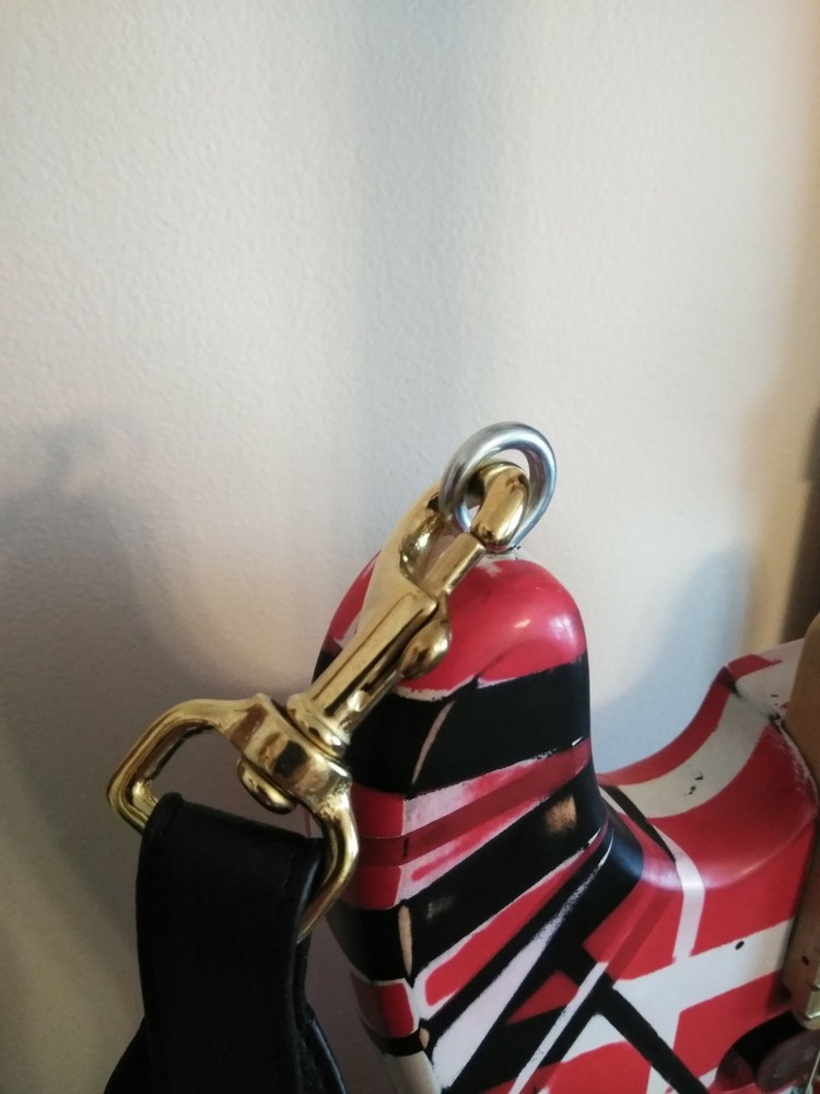 EVH Style Strap Brass Snap Hook and Eye Set