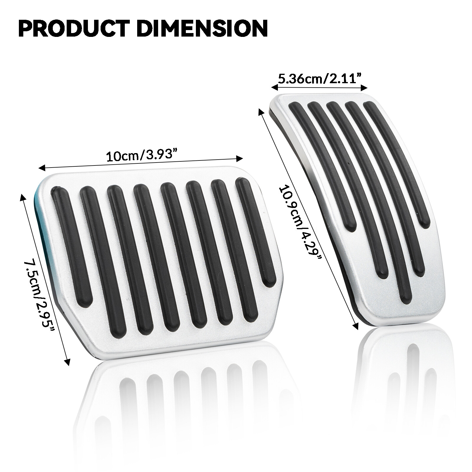 AntiSlip Foot Pedal Pads Aluminum Non-Slip Cover Accessories For Tesla Model 3/Y