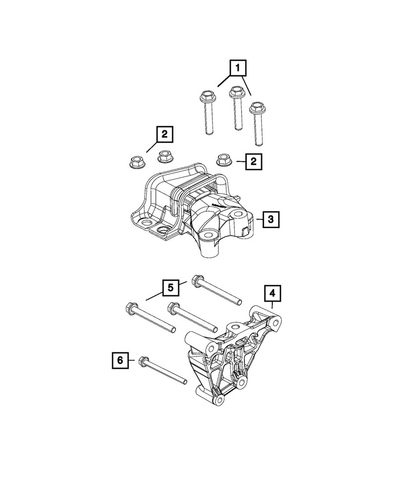 Genuine Mopar Engine Mount Bracket 4893392AA