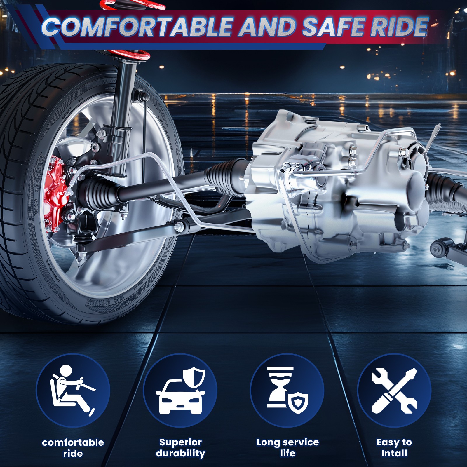 2PCS 4WD 6 LUGFront CV Axle Shaft For GMC Sierra Chevy Silverado Suburban 1500