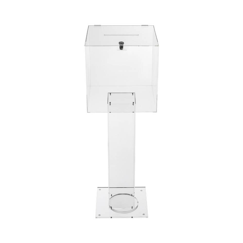 Clear Acrylic Ballot Box Practical Voting Box Lockable Ballot Box With 2 Keys
