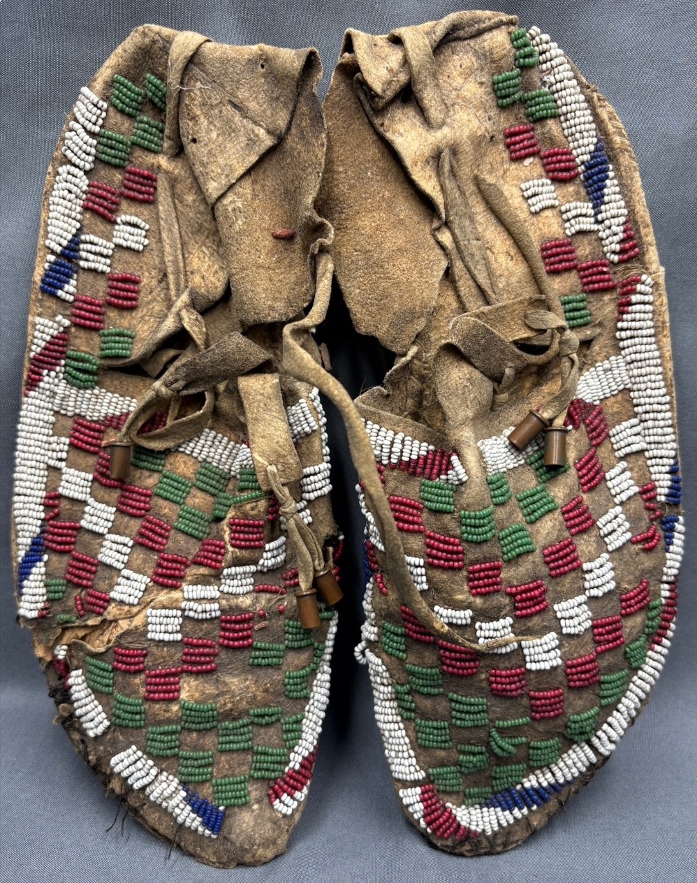 Lot of Three (3) Vintage Native American Moccasins