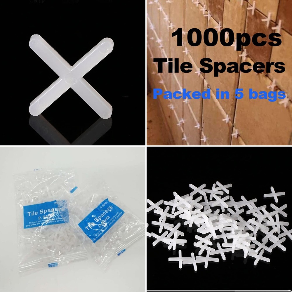 Tile Leveling System Kit with 200pcs Tile Leveler & 4 Special Wrenches & 1000...