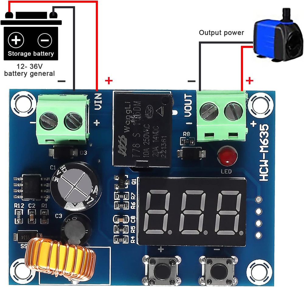 3Pcs XH-M609 DC Voltage Protection Module Low Voltage Disconnect Switch Cut off