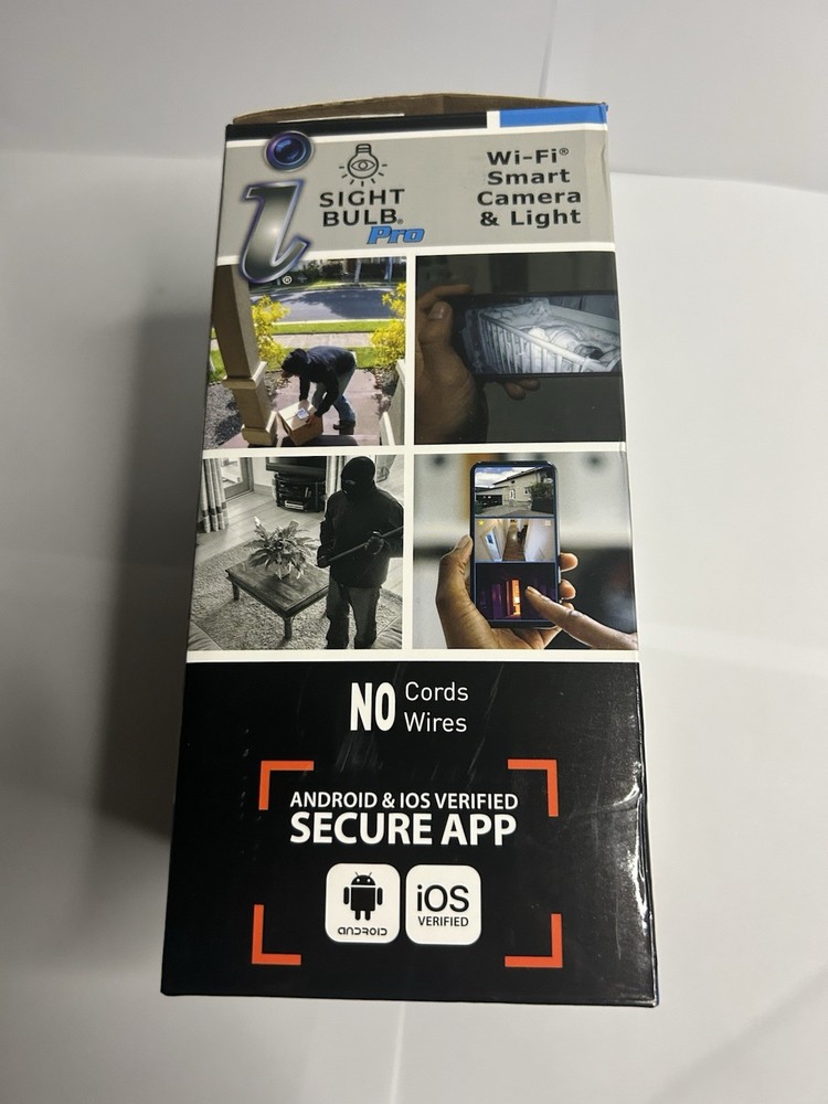 Sight Bulb WiFi Smart Camera & Light Pro, Equivalent LED Light Open Box
