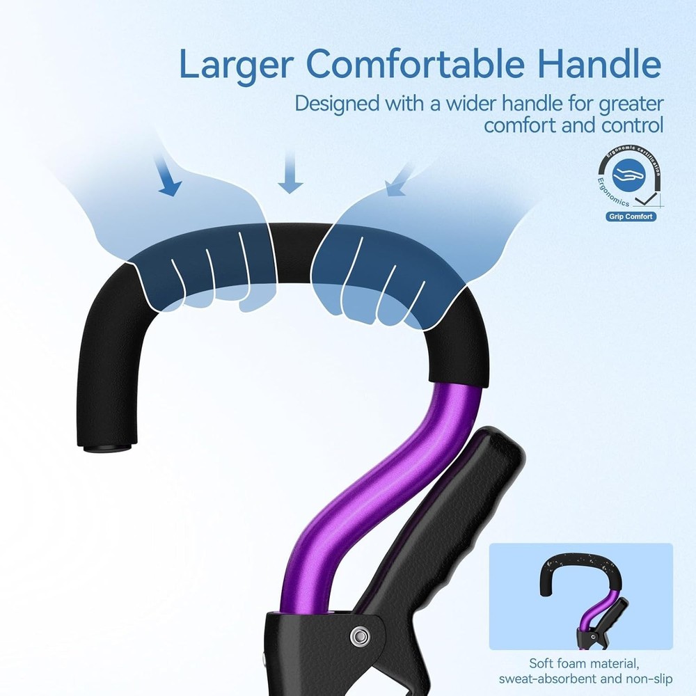 Adjustable Folding Cane for Stability - Ideal for Recovery & Mobility