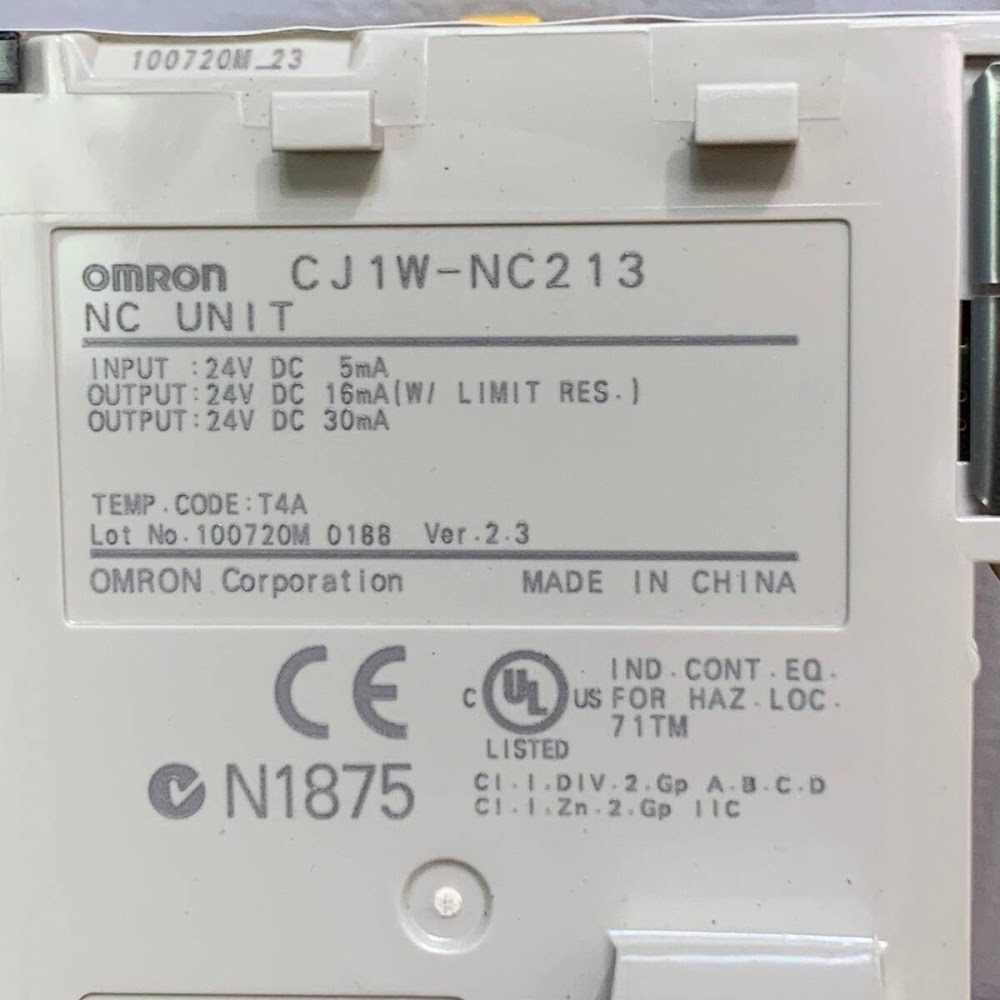 OMRON CJ1W-NC213 Position Control Unit PLC Module Ver.2.3 USED