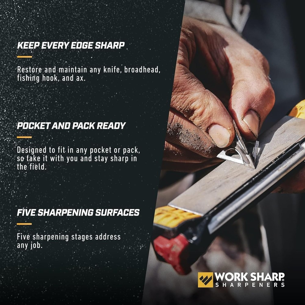 Guided Field Knife Sharpener - Compact Travel Tool with Diamond & Ceramic Finish