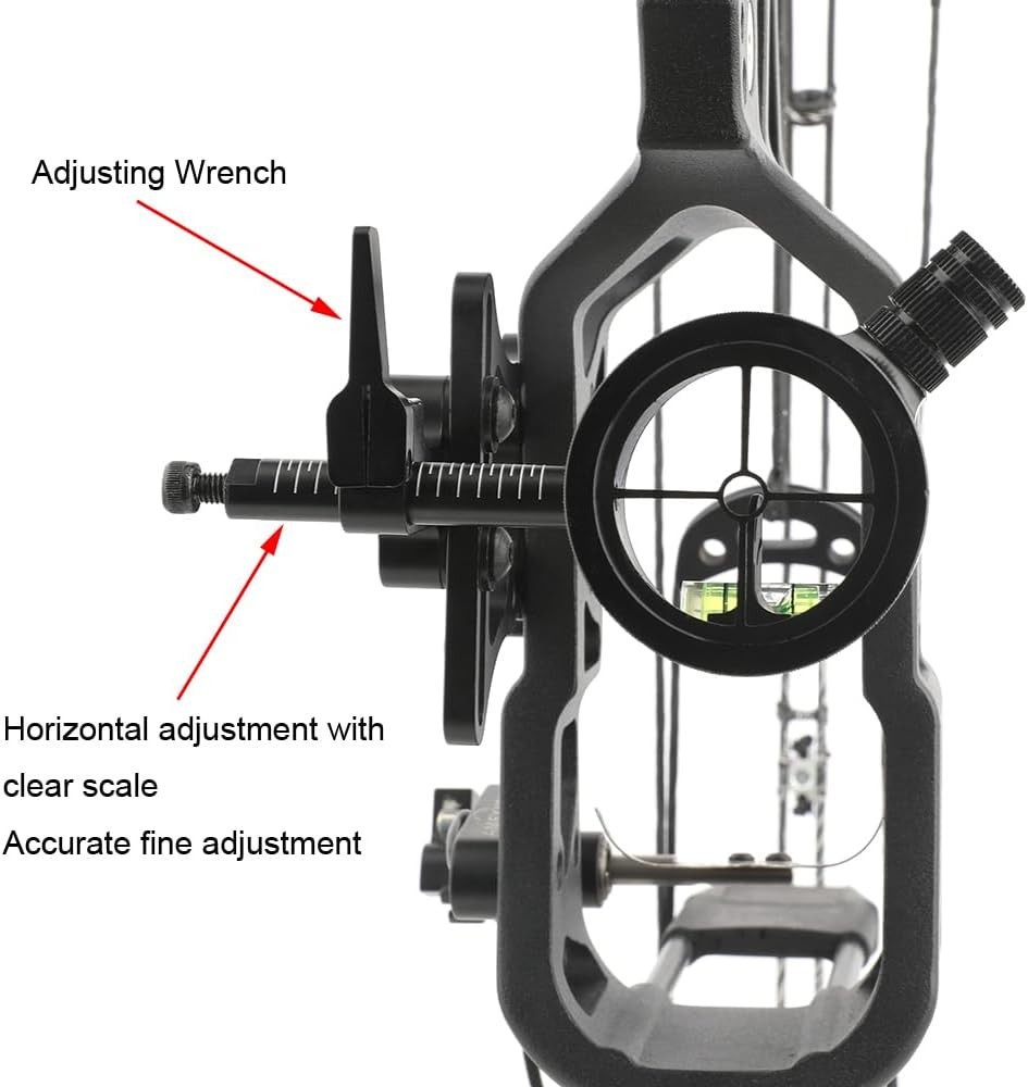 Compound Bow Sight 2 Pin 0.019" Micro Adjustable Archery Shooting Target Hunting
