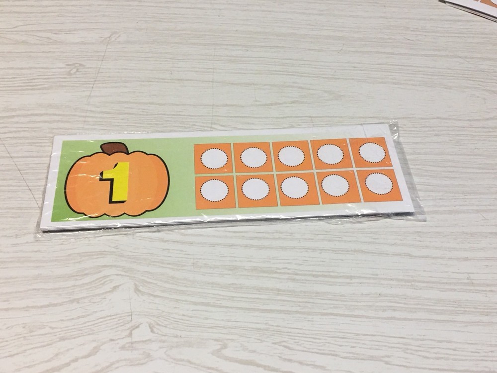 Halloween - Pumpkin Ten-Frames - Laminated Activity Set - Teaching Supplies