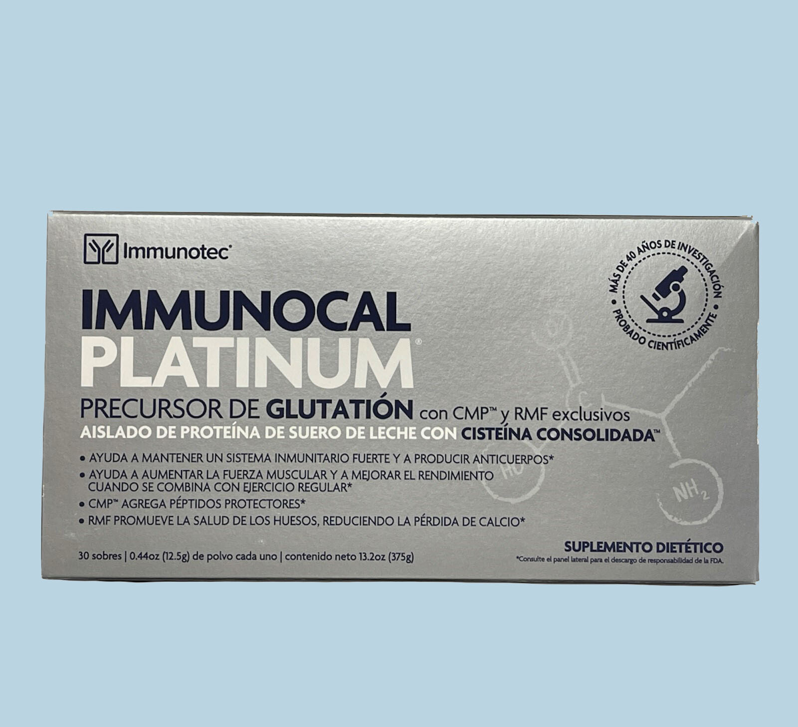 Immunotec Immunocal Platinum Glutathione Precursor 30 pouches Exp 04/2024