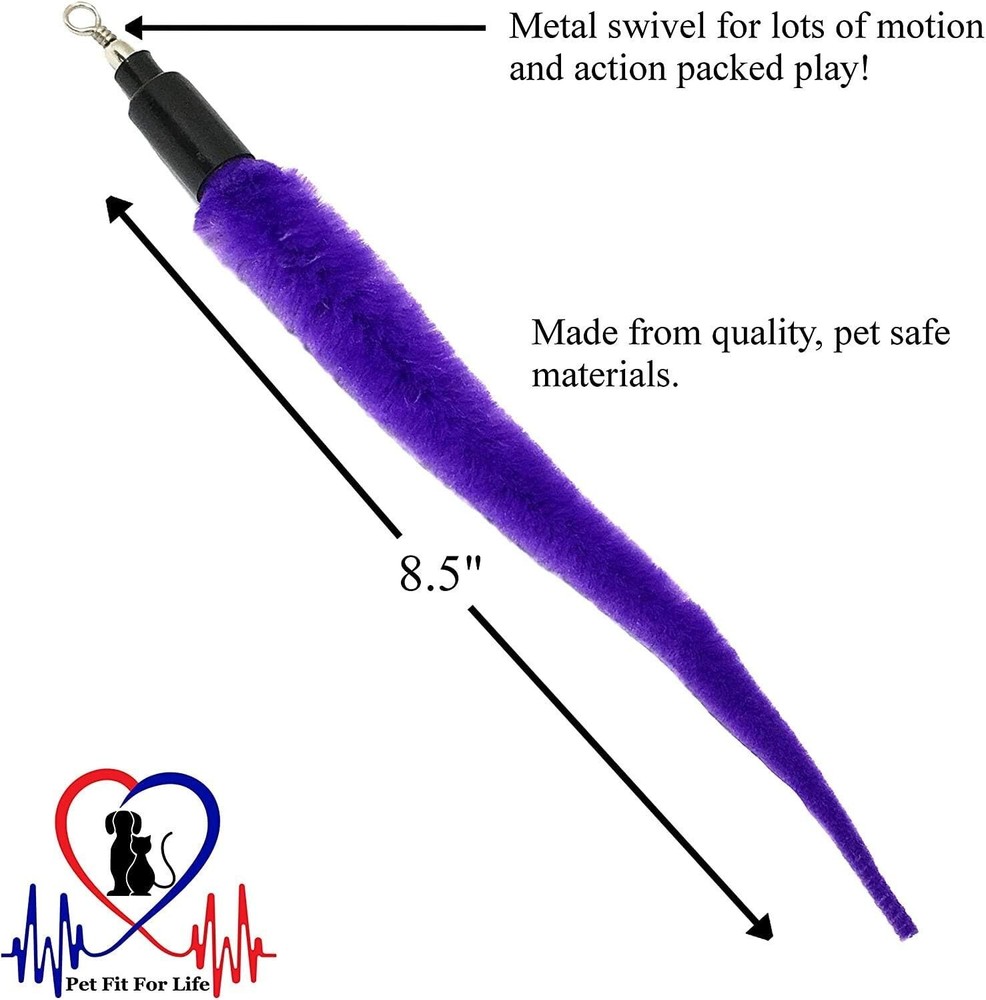 5-Piece Squiggly Worm Refill Pack for Interactive Cat Wands - Fun Guaranteed!