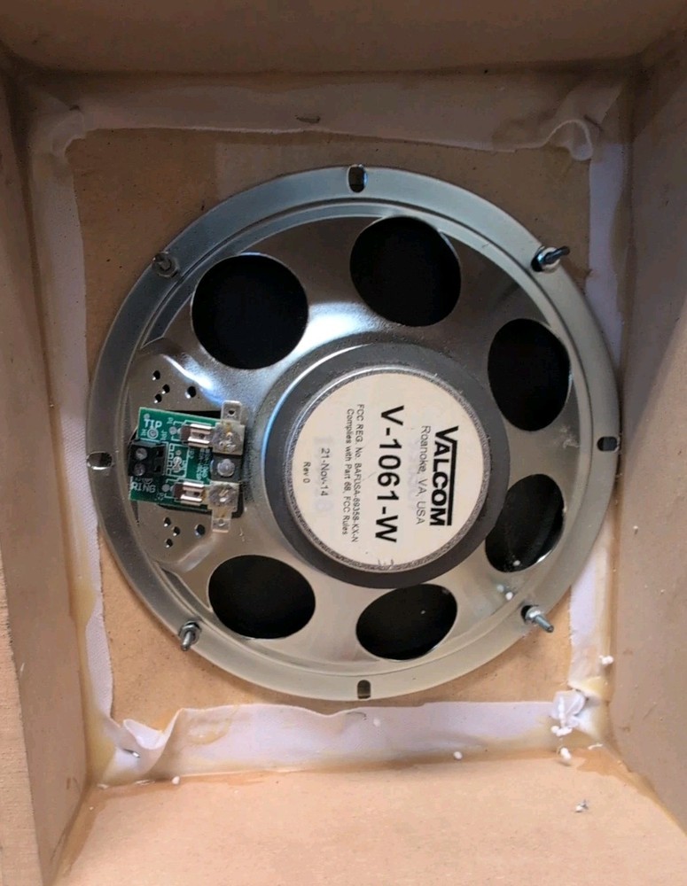 Valcom V-1061-W Talkback Wall Speaker - White