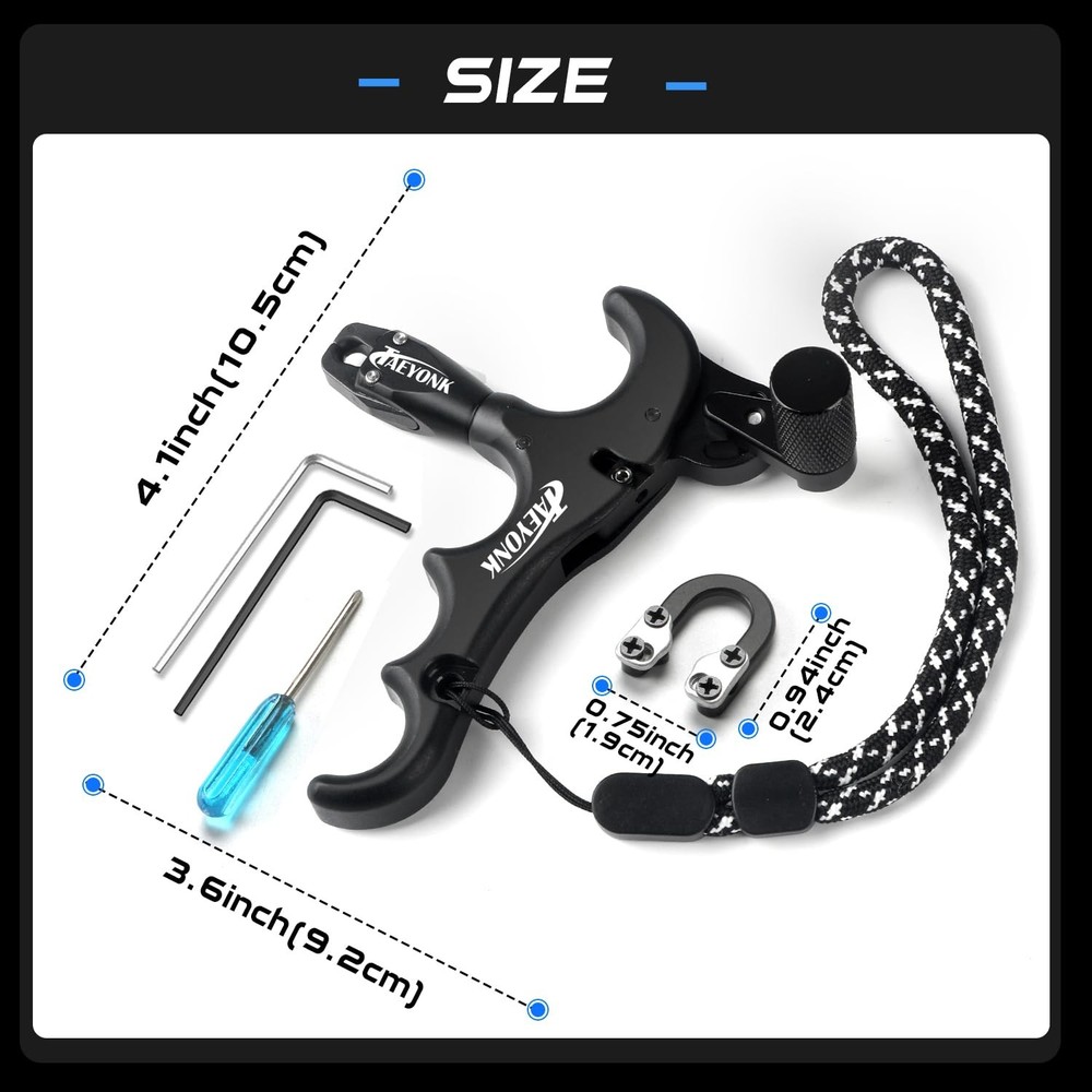 Best Bow Release for Compound Bow Aluminum 360Rotatable,Archery Trigger,for Both