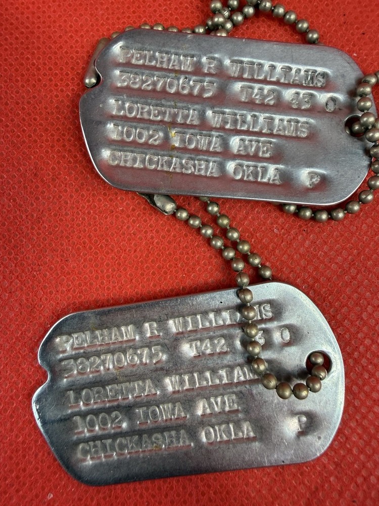Original WW2 US Soldiers Wartime Diary & Dog Tags Named Grouping