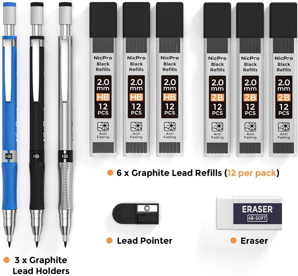 Mechanical Carpenter Pencil Set