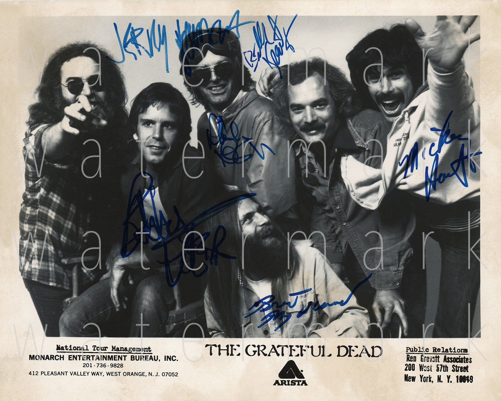 The Grateful Dead signed Bob Weir 8X10 poster print photo autograph RP
