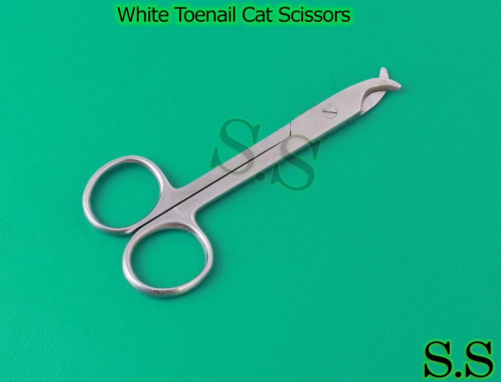White Toenail Cat Scissors Surgical Veterinary Instruments