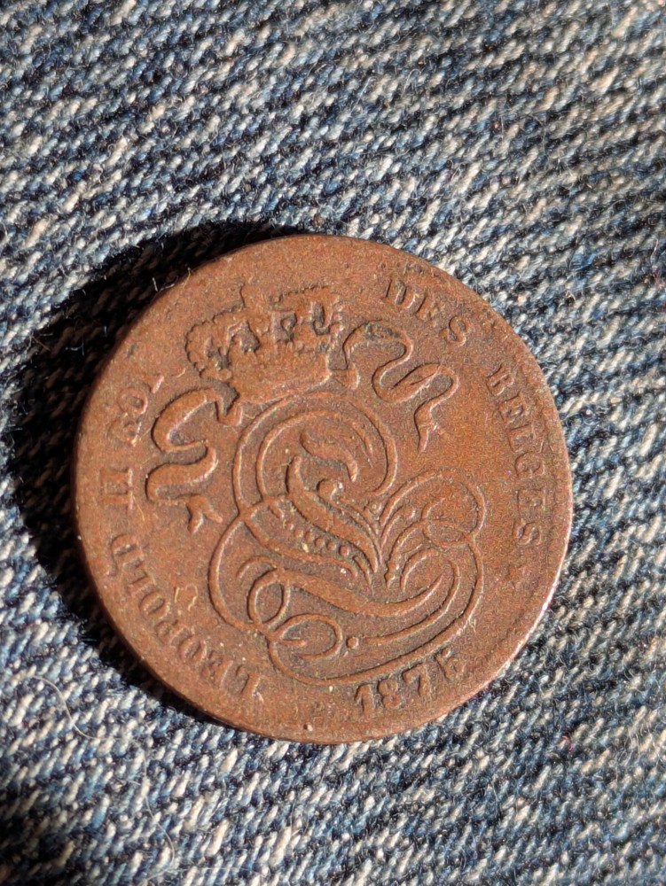1865 Belgium 1 Cent Copper Circulated
