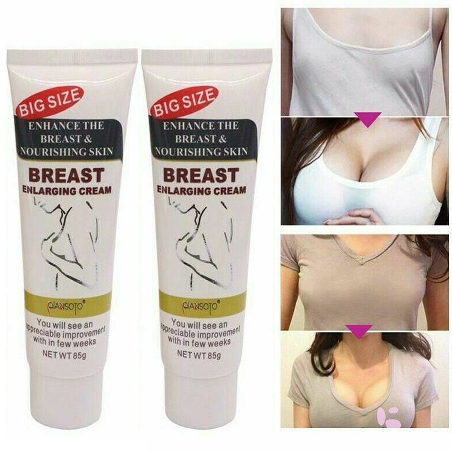 2 pack Breast Enlargement Cream Firming Lifting Enhancement Bigger Breast 85g