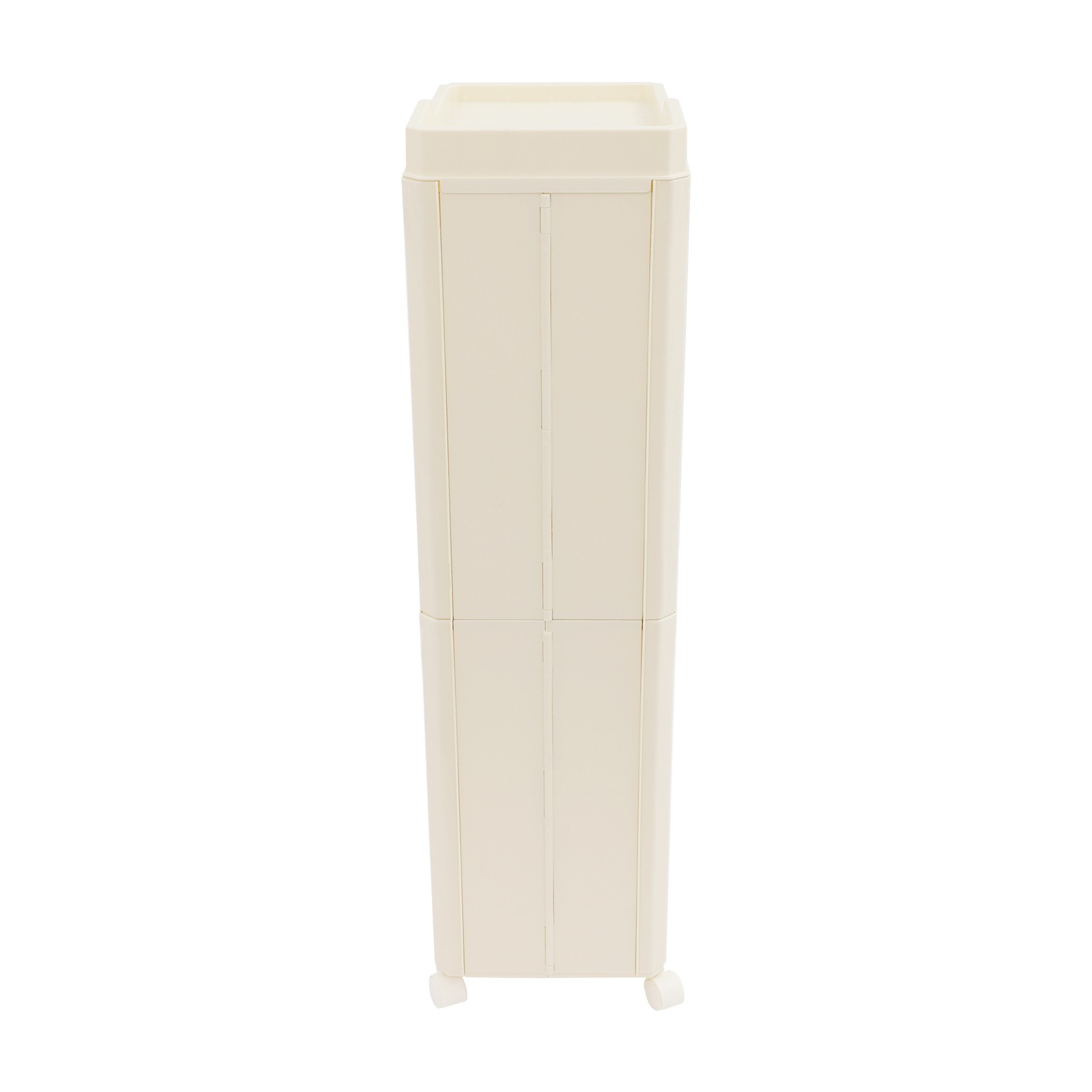 Narrow Slim Storage Cabinet, Storage Cabinet with Lockable Wheels PP 37*22*83cm