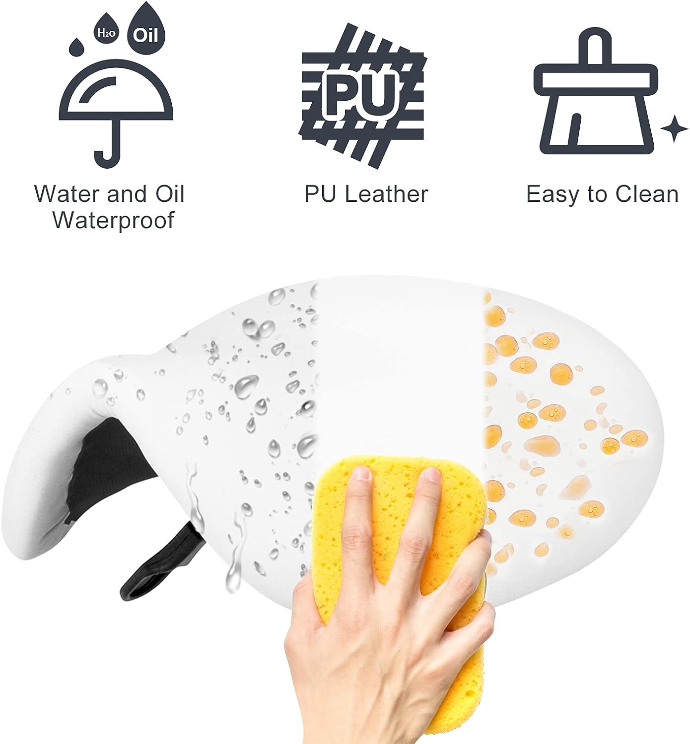 Saddle Stool Rolling Chair Stylist Cutting Stool Saddle Chair w/360°Swivel Wheel