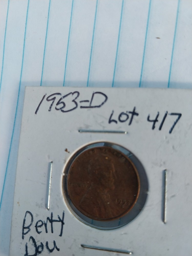 1953 D 417 Lincoln Cent Error