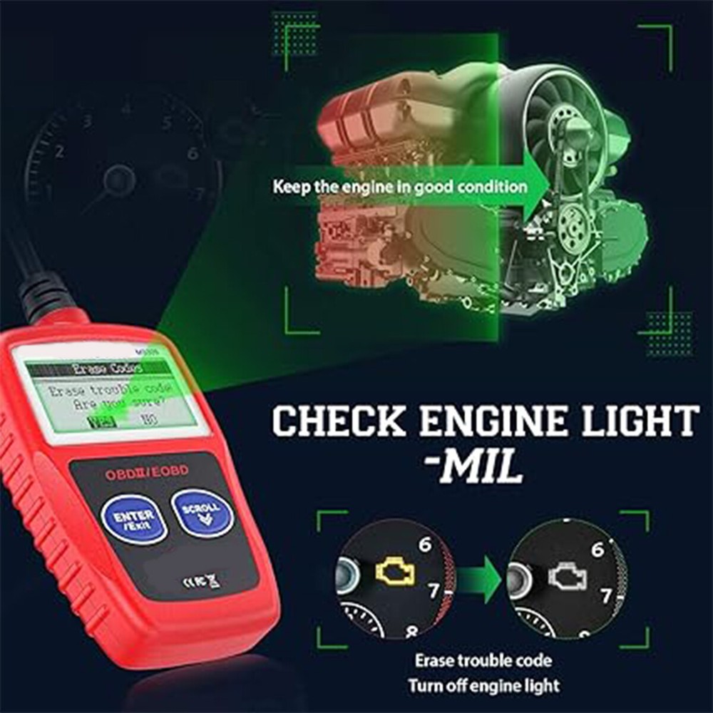 Automotive Code Reader OBD2 Scanner Car Check Engine Fault Diagnostic Tools