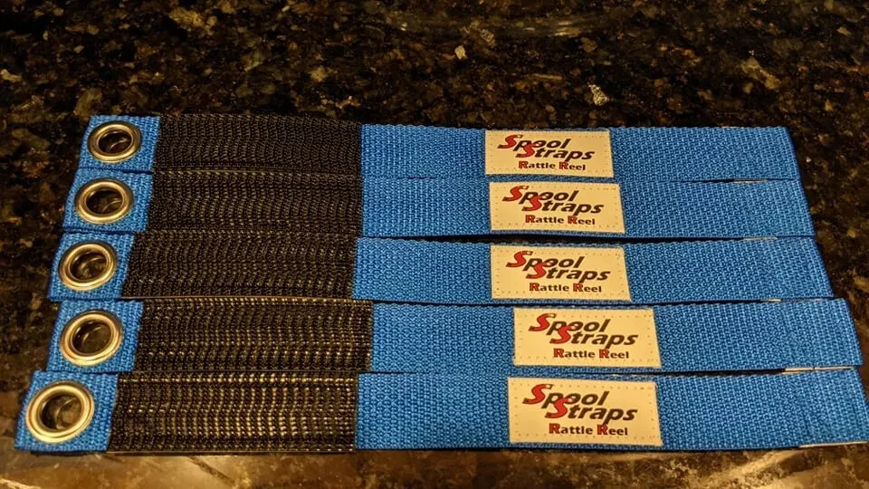 (2-pack) Ultimate Outdoors Blue 1" Wide Storage Spool Strap
