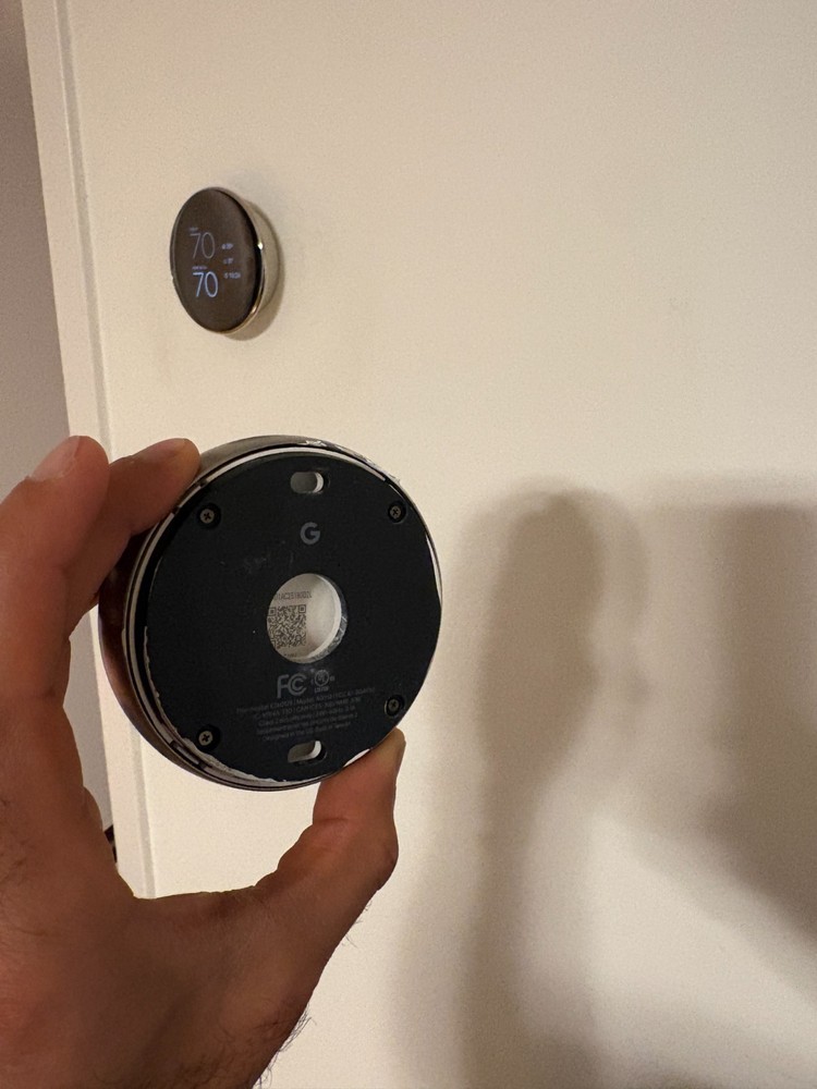 GOOGLE NEST Learning Thermostat 3rd Generation Model A0013 Mirror Stainless Stee
