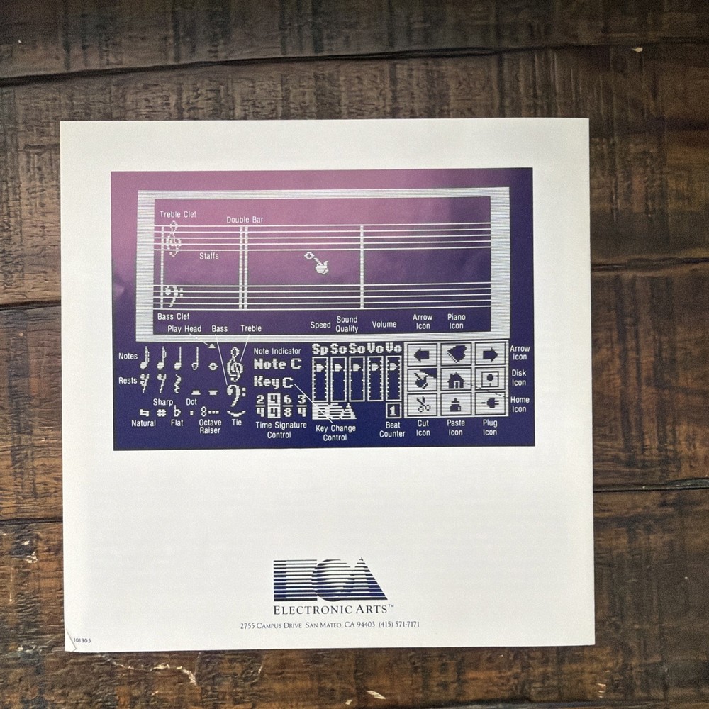 Commodore 64 Software Music Construction Set 1983 EA Will Harvey's