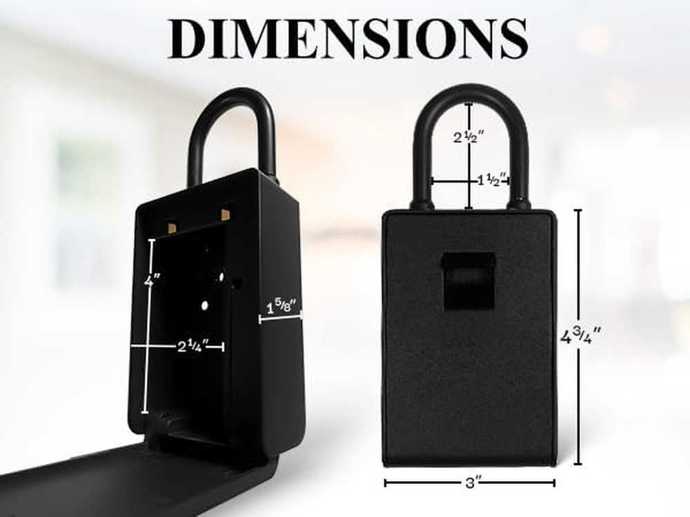 Bluetooth Key Lock Box - Smart Wall Mount, Keyless Entry, Waterproof, Extra Larg