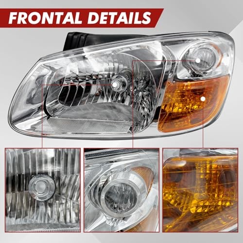 Headlight Assembly Compatible with 2007 2008 2009 Kia Spectra Driver Left Side