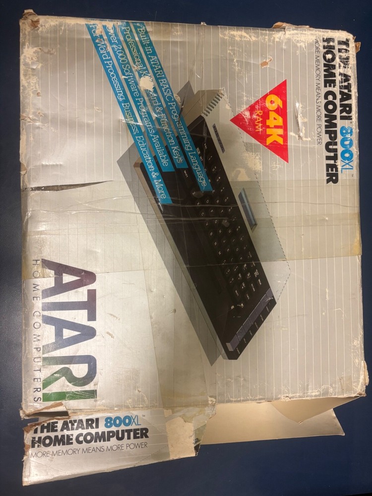 Atari 800xl Computer & 1050 disk drive with box untested/unused read details