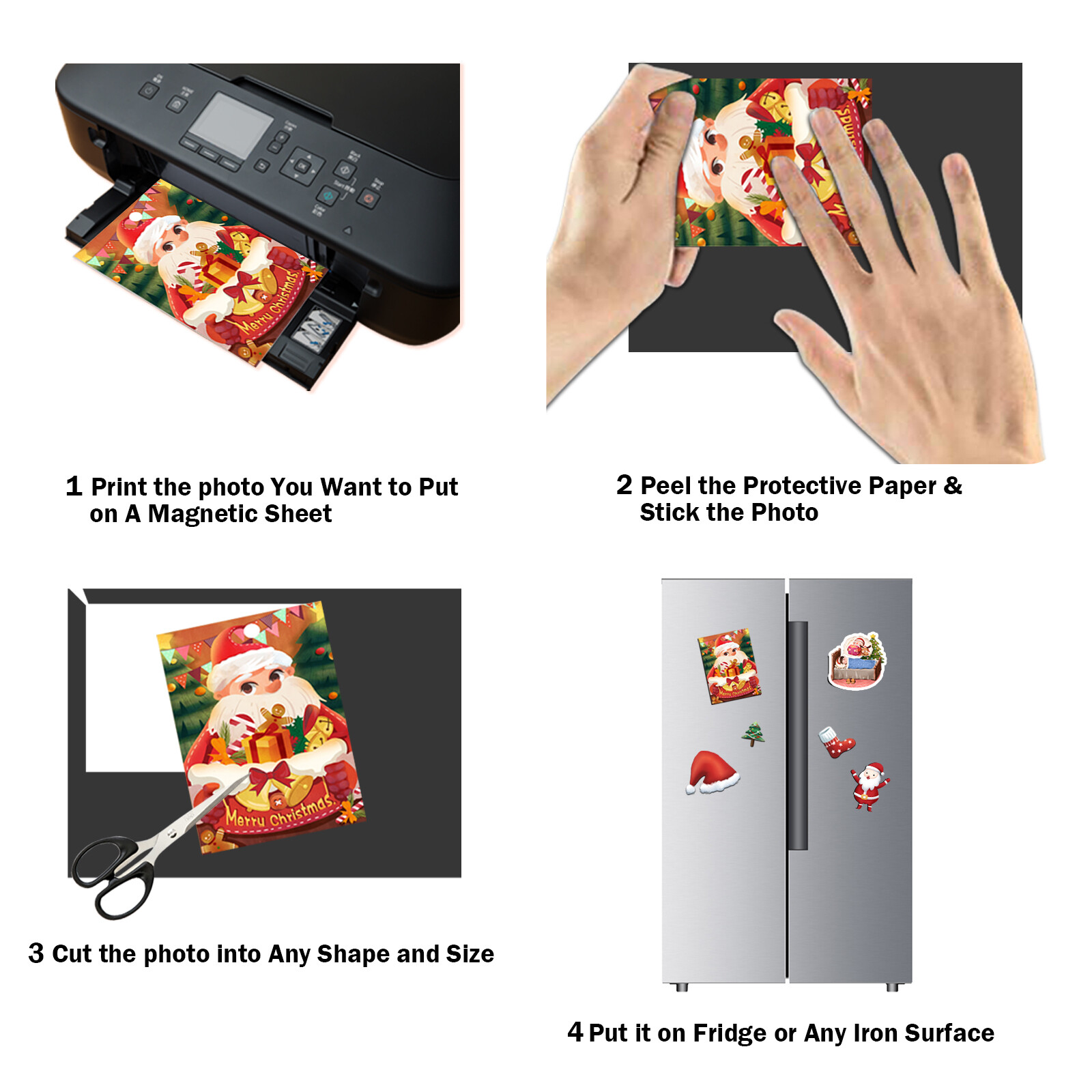 30 Strong FlexibleSelf Adhesive Magnetic Sheets 4X6 Magnet for Photos Album Car